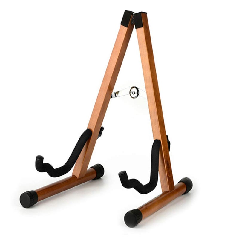 Koldot Wooden Guitar Stand for Acoustic Electric Bass Classical Guitar Banjo Ukulele Portable Folding A-Frame Travel Guitar Stand - Image 1